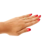 Mauli dragulji zaručnički prstenovi za žene 3. Karatni dijamant i smaragdni prsten u obliku citrina 4-karata 10k
