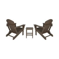 3-dijelne stolice za vanjsku terasu sa pomoćnim stolom, tamno smeđe