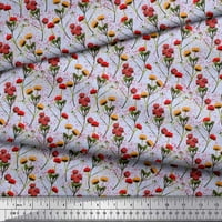 Pamučna tkanina od vela od pamuka s cvjetnim akvarelnim printevima od pamuka
