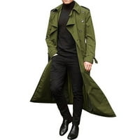 AOOCHASLIY CROSCANE Zimski kaputi za muškarce Solid Color Worm Lapel Jacket Business casual kaput