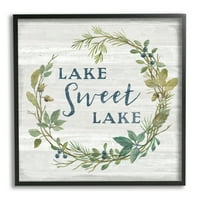 Stupell Industries Sweet Lake Citat Rustikalni cvjetni botanički okvir, 12, dizajn Silvia Vassileva