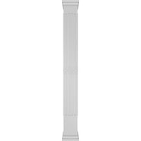 Ekena Millwork 8 W 8'H Obrtnica Klasični kvadrat ne-konusa Zion Fretwork Column W Prairie Capital & Prairie baza