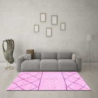 Ahgly Company Unutarnji kvadratni kruti ružičasti ružičasti moderni prostirke, 3 'Trg