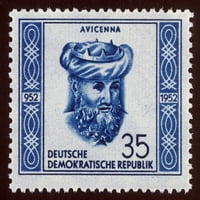 Avicenna n. Muslimanski filozof i liječnik. Na istočnonjemačkoj poštanskoj marki, 1952. Pritisak plakata