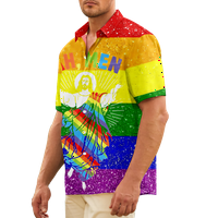 Muški kratki rukavi LGBT Rainbow Stil Syef Mekani živopisni dizajn muškaraca Odjeća za prijatelje za svakodnevno