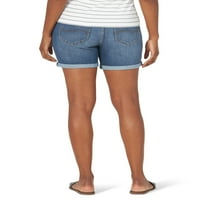 Ženske kratke hlače srednje duljine 5 s manšetama
