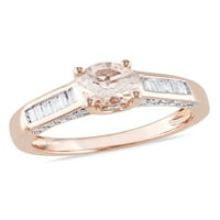 Zaručnički prsten od ružičastog zlata od 14 karata s morganitom br.