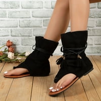 dmqupv sandale za žene klin pod bunion sandalama ravna peta otvorena noga ravne sandale dnevno crne kaki potpele