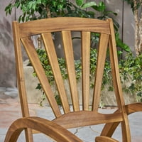 Stolice za ljuljanje od bagremovog drveta s bočnim stolom od tikovine