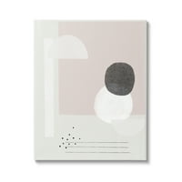 + Jednostavni boho apstraktni oblici bež i ružičasti krugovi platno, zidna umjetnost, 40, dizajn Leah Straatsma