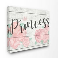 Dječja soba iz različitih ružičaste ruže princeza s krunom u obliku ploče znak platno zidna umjetnost