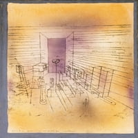 Ghost komora s tiskanjem plakata s visokim vratima Paul Klee