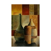Zaštitni znak likovne umjetnosti vaze preko geometrije 1 ulje na platnu Pabla Estebana