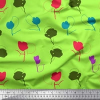 Krepirana svilena tkanina s umjetničkim cvjetnim ukrasom, tiskana tkanina širine dvorišta