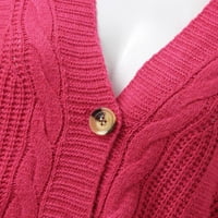 2 / ženski pleteni kardigan s otvorenim prednjim dijelom dugih rukava džemperi široka gornja odjeća kaputi