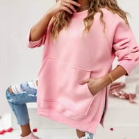 Aayomet trendovska košnica džemper pulover solidna boja vrh s modnim tiskanim puloverom