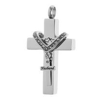 Privjesak od metalnog križa spomen ogrlica za uspomenu, urna za kremiranje privjeska Privjesak suprug
