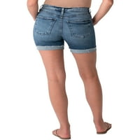 Silver Jeans Co. Ženska sigurna stvar visoka dugačke kratke hlače, veličine struka 24-36