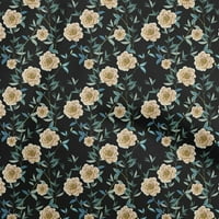 Oneoone Georgette viskoza crna tkanina cvjetni šivaći materijal za ispis tkanina po dvorištu široko