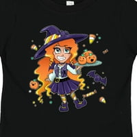 Inktastična vještica za Halloween Candy Corn Witch s bundevama poklon mališana ili majica za malu djecu
