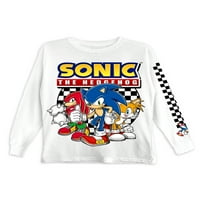 Sonic The Hedgehog Boys Fashion Chectered Veliki majica s dugim rukavima veličine 4-18