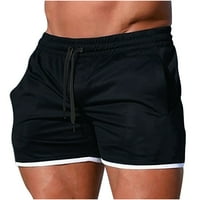 Muške sportske hlače u boji, jednobojne prozračne hlače s tri točke, kratke hlače za plažu, sportske rastezljive