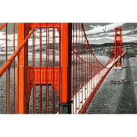 Ispis slike narančasti most na omotanom platnu