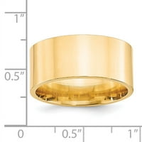 Zlato, karatno žuto zlato, standardni ravni prsten za udobno pristajanje, veličina 13