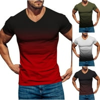 Qolati muški kratki rukavi majice trendy gradijent za tisak ekipa bluza casual classic classic fit hip hop vrhovi