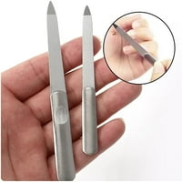 Turpije za nokte od nehrđajućeg čelika, prirodna turpija za nokte za višekratnu upotrebu, metalna turpija za nokte,