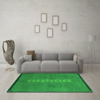 Moderne pravokutne apstraktne zelene prostirke za prostore tvrtke mumbo, 3' 5'