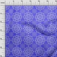 Tkanina u plavoj boji, Azijska Blok Tkanina s Mandalom za šivanje, tiskana zanatska tkanina širine dvorišta