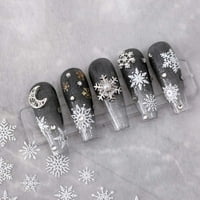 Reljefne samoljepljive božićne lampice Los Djed Mraz pahuljice naljepnice za nokte ukrasi za nokte pribor za manikuru