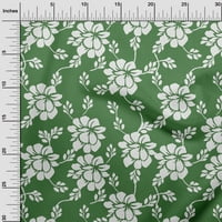 Oneoone pamučni dres zelena tkanina Jacobean Cvjetna silueta za šivanje tkanine uz dvorište tiskana DIY odjeća