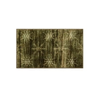 Mohawk Home Prismatic Barnwood Snowflekes Driftwood Suvremena tema Božićna preciznost tiskana raspršena, 2'x3'4