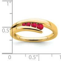 Prsten od žutog karatnog rubina od netaknutog zlata