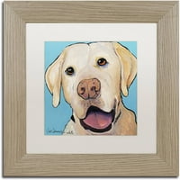 Zaštitni znak likovna umjetnost Lucky Dog Canvas Art Canvas Art by Pat Saunders-White, White Matte, okvir breze