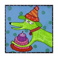 Zaštitni znak likovne umjetnosti 'rođendanski pas s tortama' platno umjetnost od Cherry Pie Studios