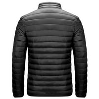 Outfmvch Zimski kaputi za muškarce Slobodno vrijeme plus lagani patentni patentni džep pamučni jakni kaput ženski