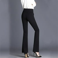 Ženske casual hlače, elastične radne poslovne casual hlače s ravnim nogavicama, hlače visokog struka