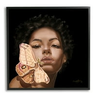Nadrealni Ženski portret u afričkom stilu leptir kukac drvena nimfa, 30 godina, dizajn Adekunle Adeleke