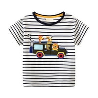 Booker Boys majica prugasti zoološki vrt uzorak automobila s kratkim rukavima s kratkim rukavima srednjih i malih