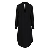 Adviicd crne haljine za ženske haljine od ogrtača, ženska haljina, šifon bez rukava bez rukava s V-izrezom dužina
