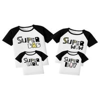 Ležerna bluza s printom slova za mamu, tatu, bebu, Sina i kćer, modne odgovarajuće obiteljske majice za dječake