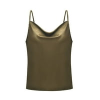 Patlollav Sexy Women Solid Color Casual Basic Strappy Solid Tank Tops