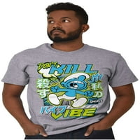 Smurfs kanji ne ubijaju moje vibe muške grafičke majice majice Brisco robne marke s
