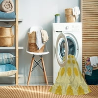 Ahgly Company stroj za pranje za pranje zatvorenog pravokutnog prijelaznog žutog područja prostirke, 2 '4'