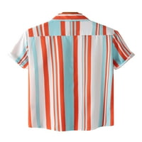 Muška majica Na kopčanje Majica kratkih rukava majica običnog kroja bluza s reverom narančasta 2 inča