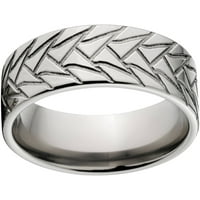 Prilagođeni muški zaručnički prsten od nehrđajućeg čelika s gaznim slojem gume s udobnim dizajnom