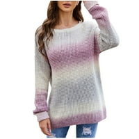 Ženski Puloveri na rasprodaji za ženske zimske božićne pletene široke pulovere s okruglim vratom i dugim rukavima,